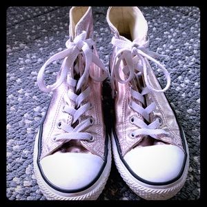 Converse girls Rose gold sneakers - size 3